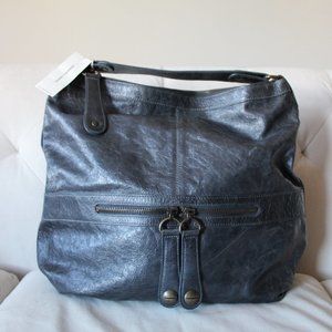 NWT Gerard Darel Midday Midnight Leather Hobo Bag
